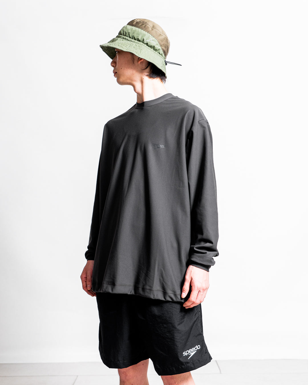 【Hybrid Tee / 水陸両用】Speedo (スピード) RASH GUARD CORD L/S TEE