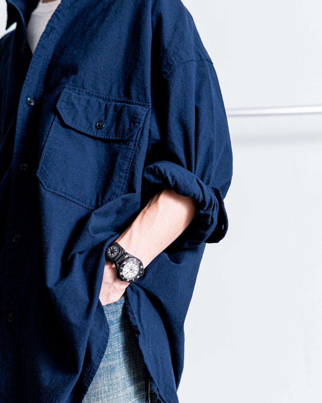 SANMONT Cotton Silk Work Shirt