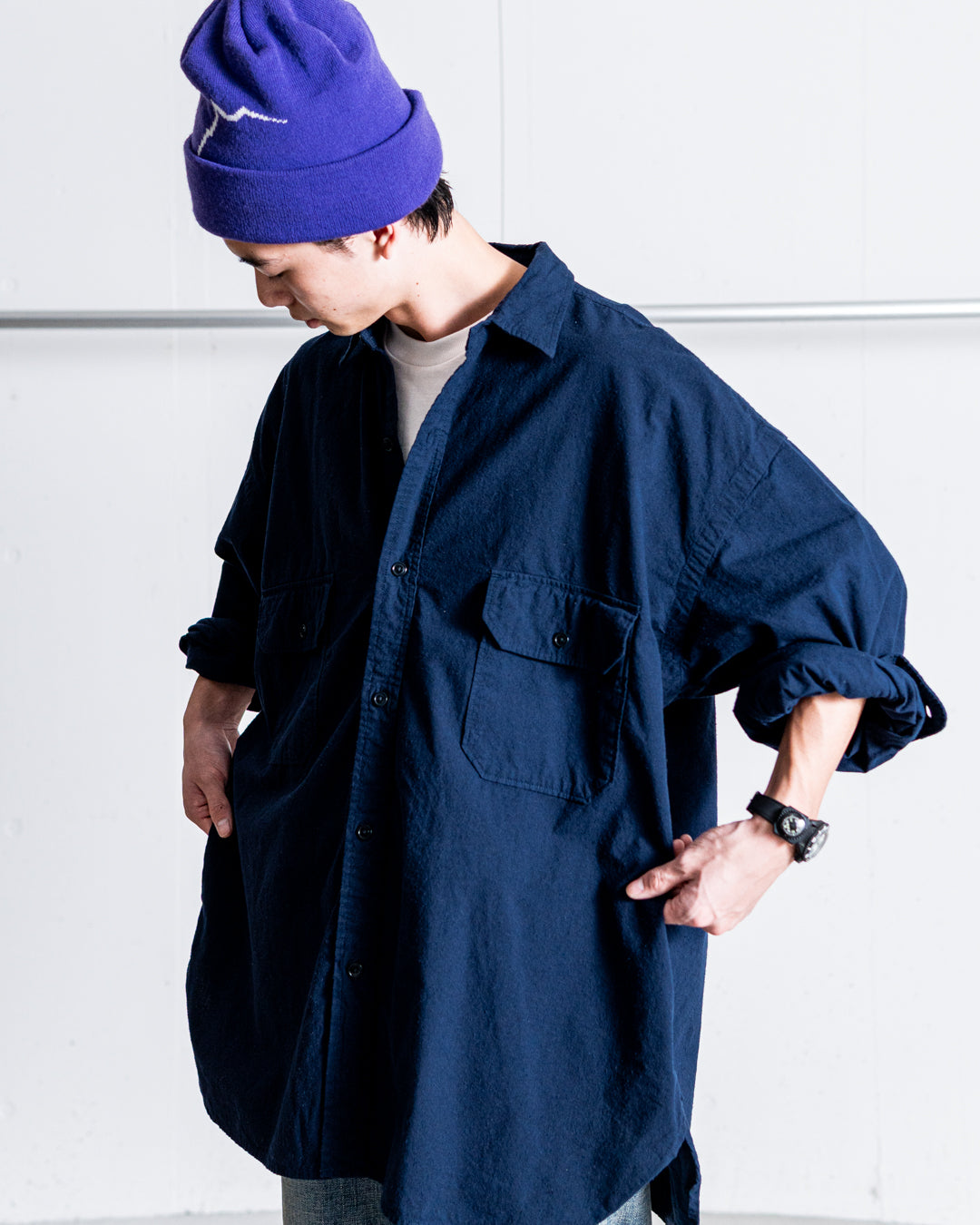 SANMONT Cotton Silk Work Shirt