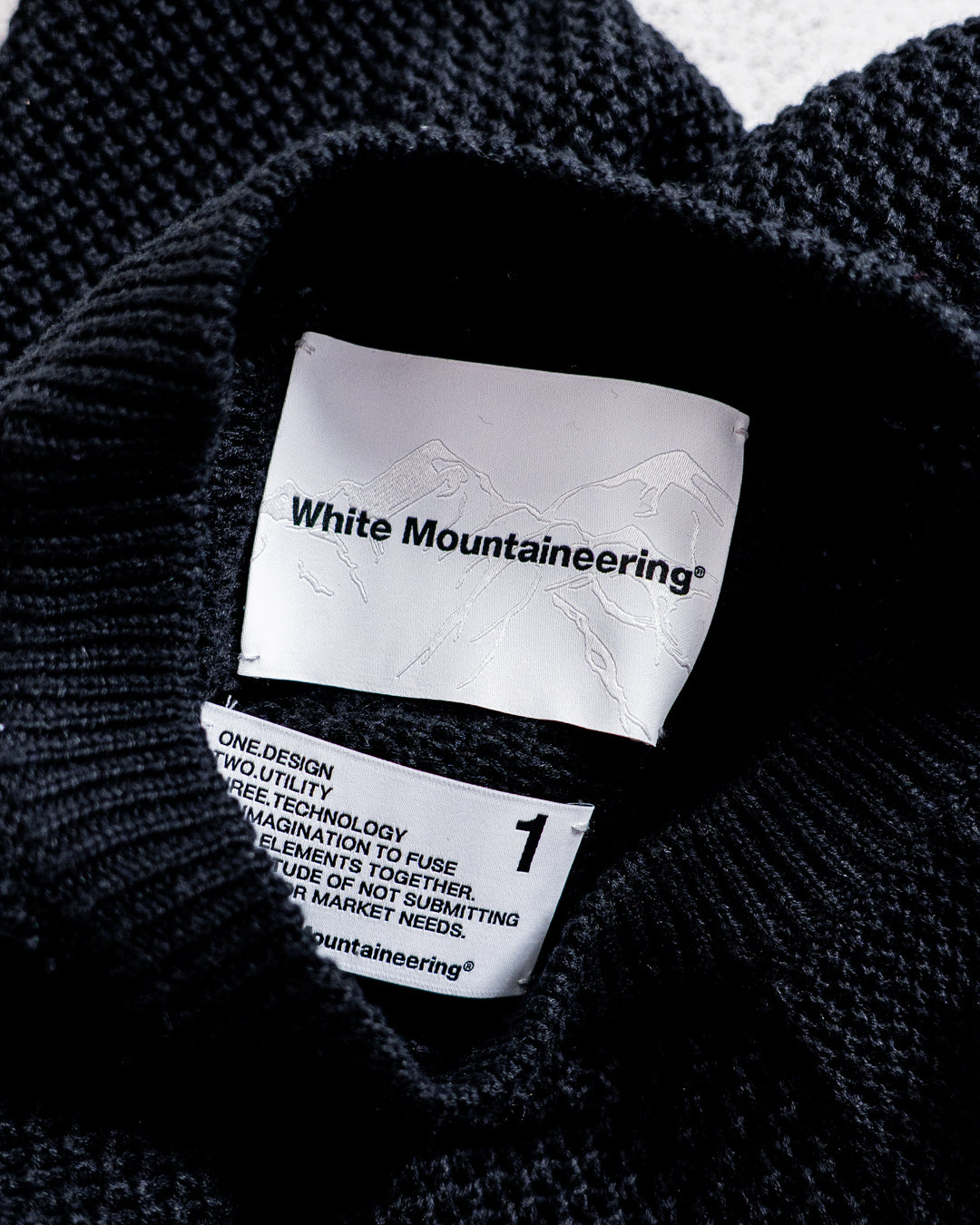 White Mountaineering RAGLAN KNIT PULLOVER