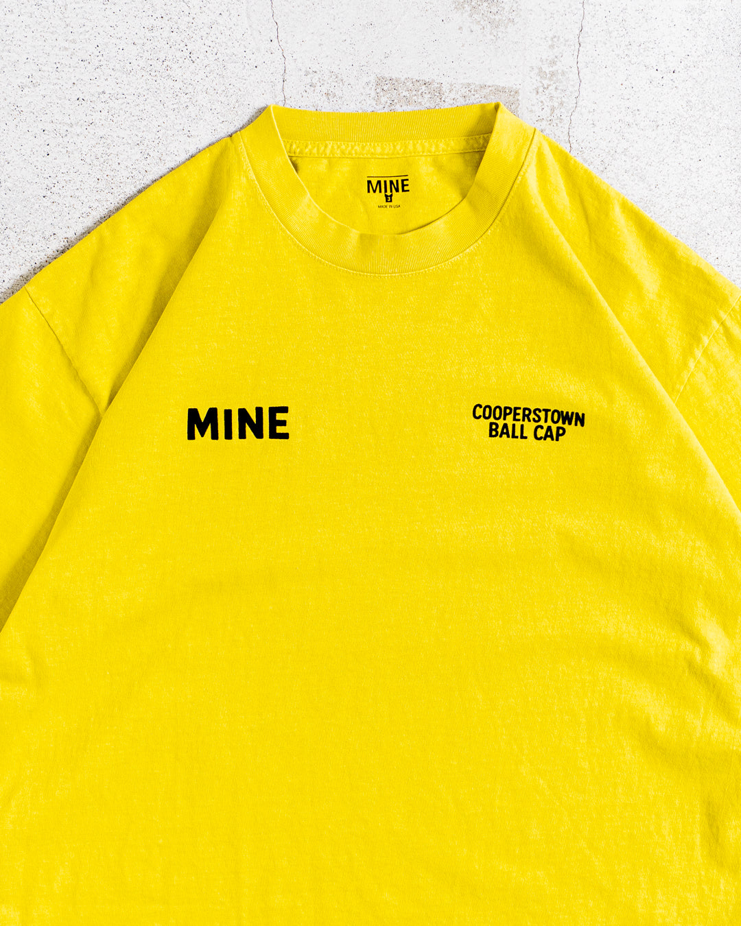 【collabolation】MINE x COOPERS TOWN BALL CAP Flock Print Tee