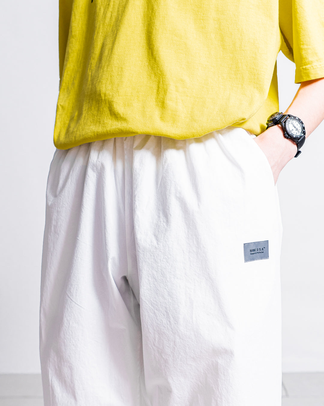 MINE Cotton Wide Side Seamless Pants