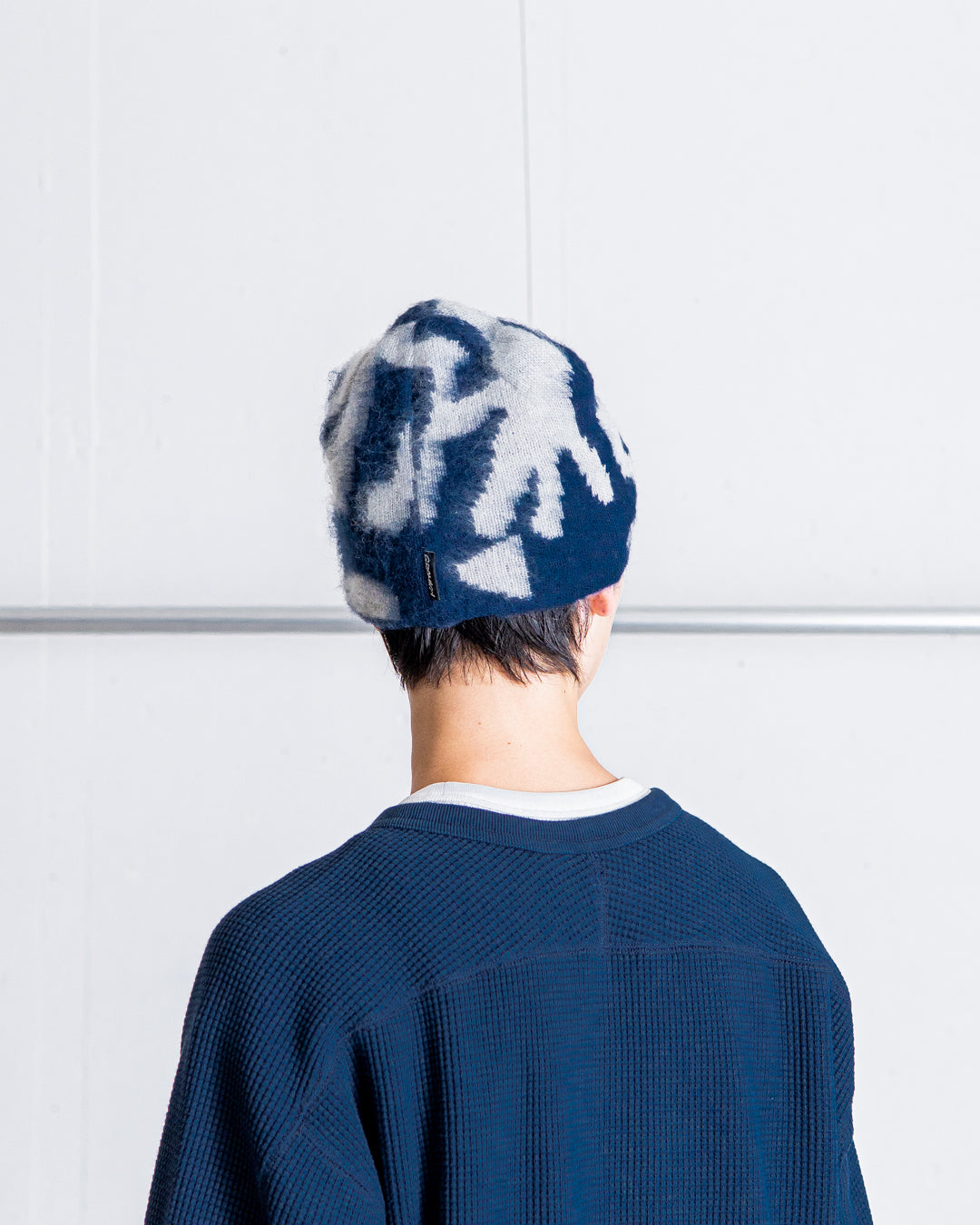 GRAMiCCi ネイビー ホワイト ビーニー 通販] GRAMICCI(グラミチ) MOHAIR BURLY RUNNINGMAN BEANIE 商品ページ