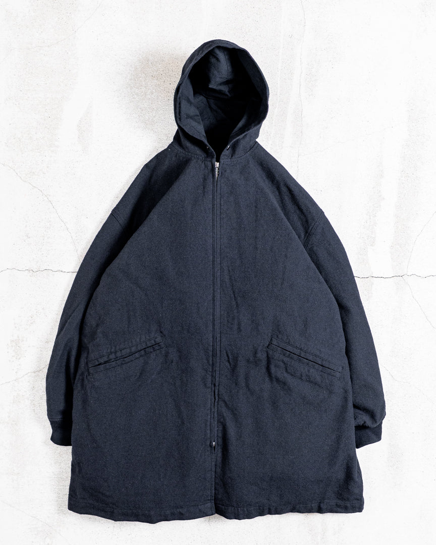 SANMONT Wool Twill Hooded Coat