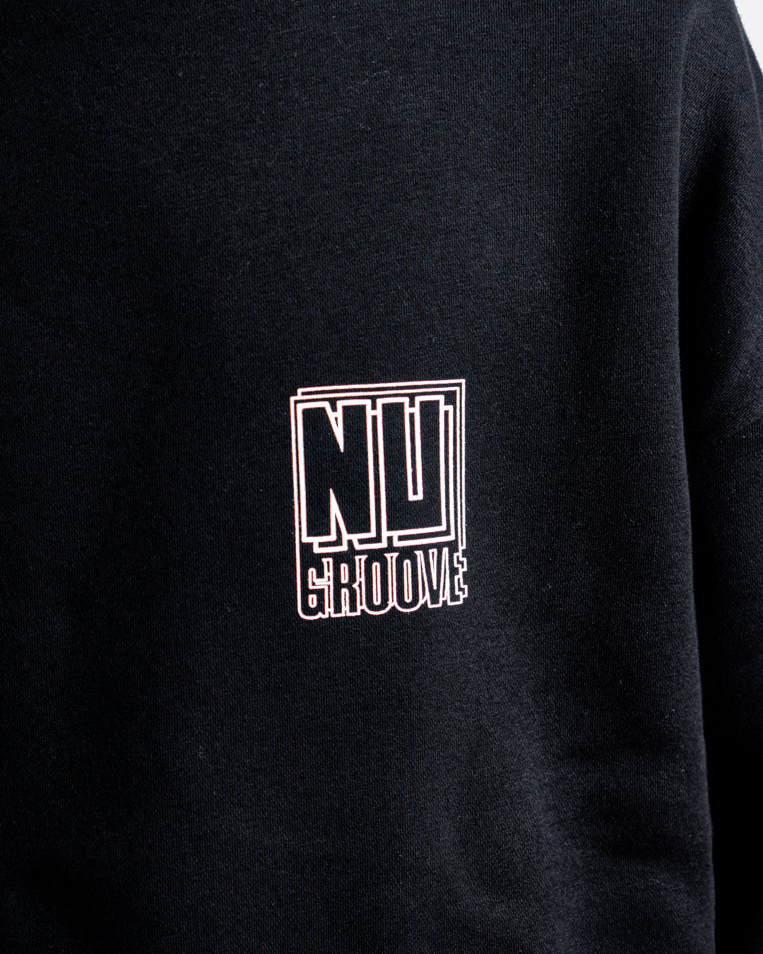 【8.8 sat 0:00 release】ISNESS MUSIC × NU GROOVE SWEATSHIRT LEFT CHEST