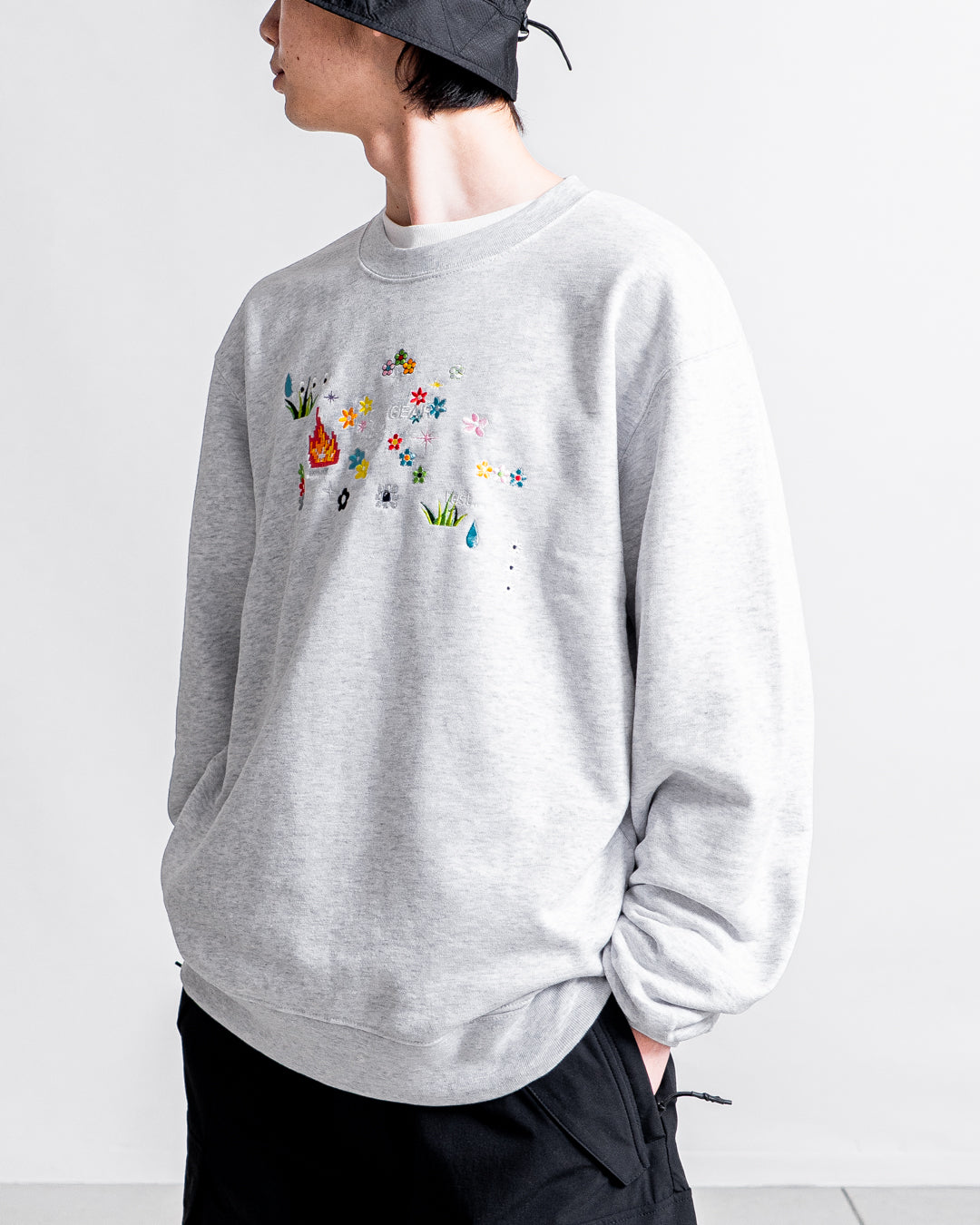 【8.8 sat 11:00 release】NICK GEAR Sample Embroidery Sweat