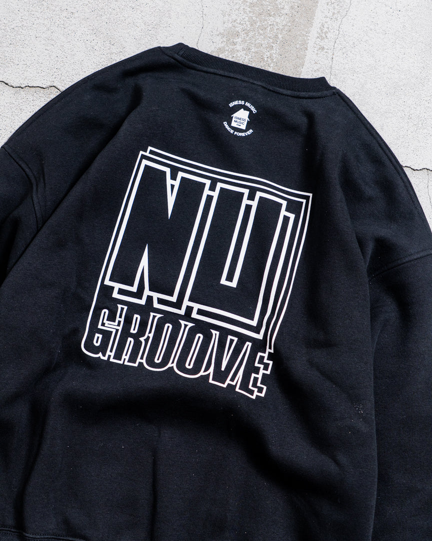 【8.8 sat 0:00 release】ISNESS MUSIC × NU GROOVE SWEATSHIRT LEFT CHEST