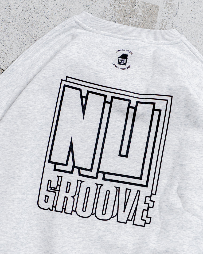 【8.8 sat 0:00 release】ISNESS MUSIC × NU GROOVE SWEATSHIRT LEFT CHEST