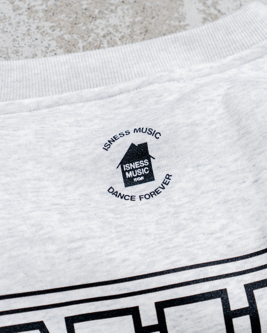 【8.8 sat 0:00 release】ISNESS MUSIC × NU GROOVE SWEATSHIRT LEFT CHEST
