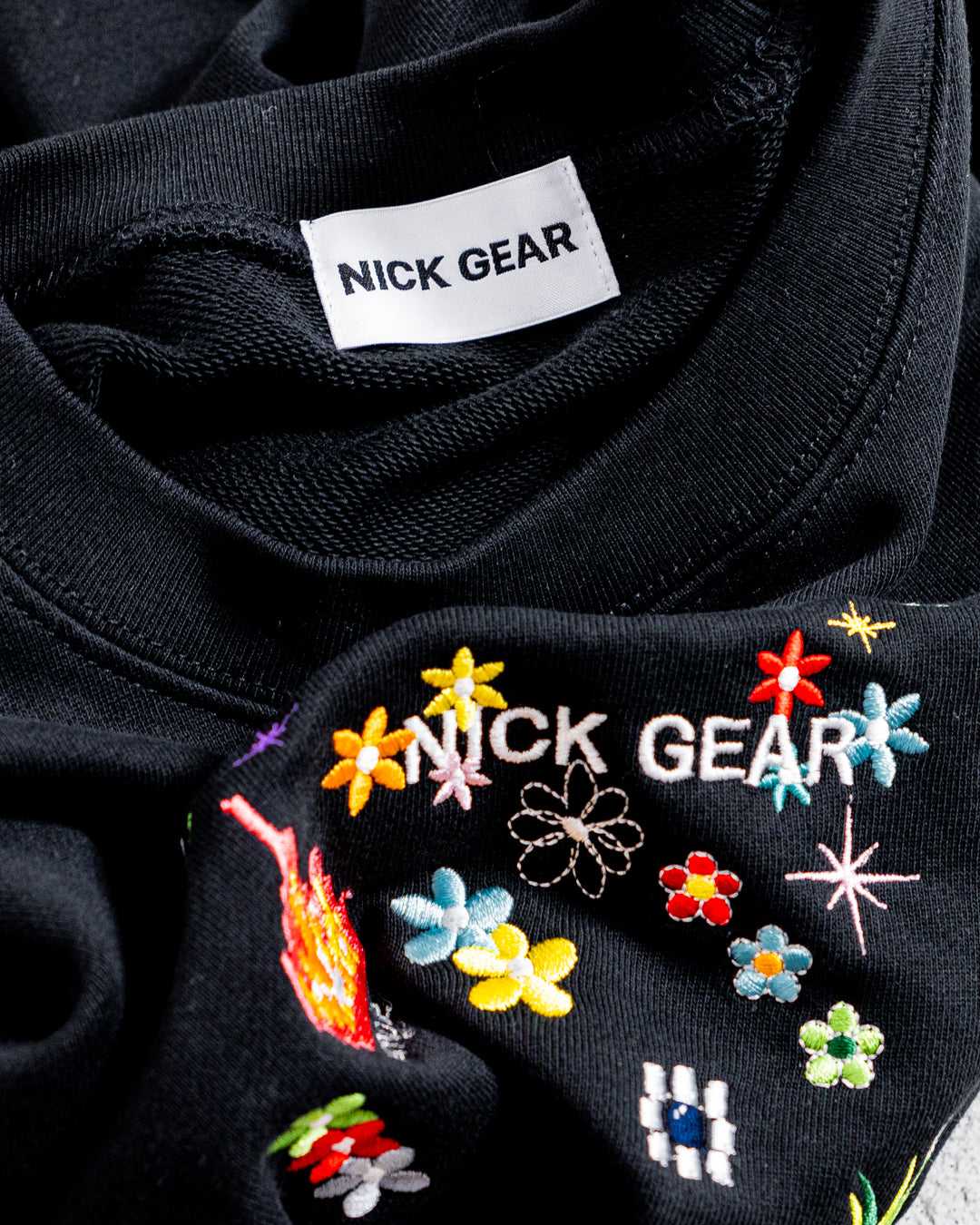 【8.8 sat 11:00 release】NICK GEAR Sample Embroidery Sweat