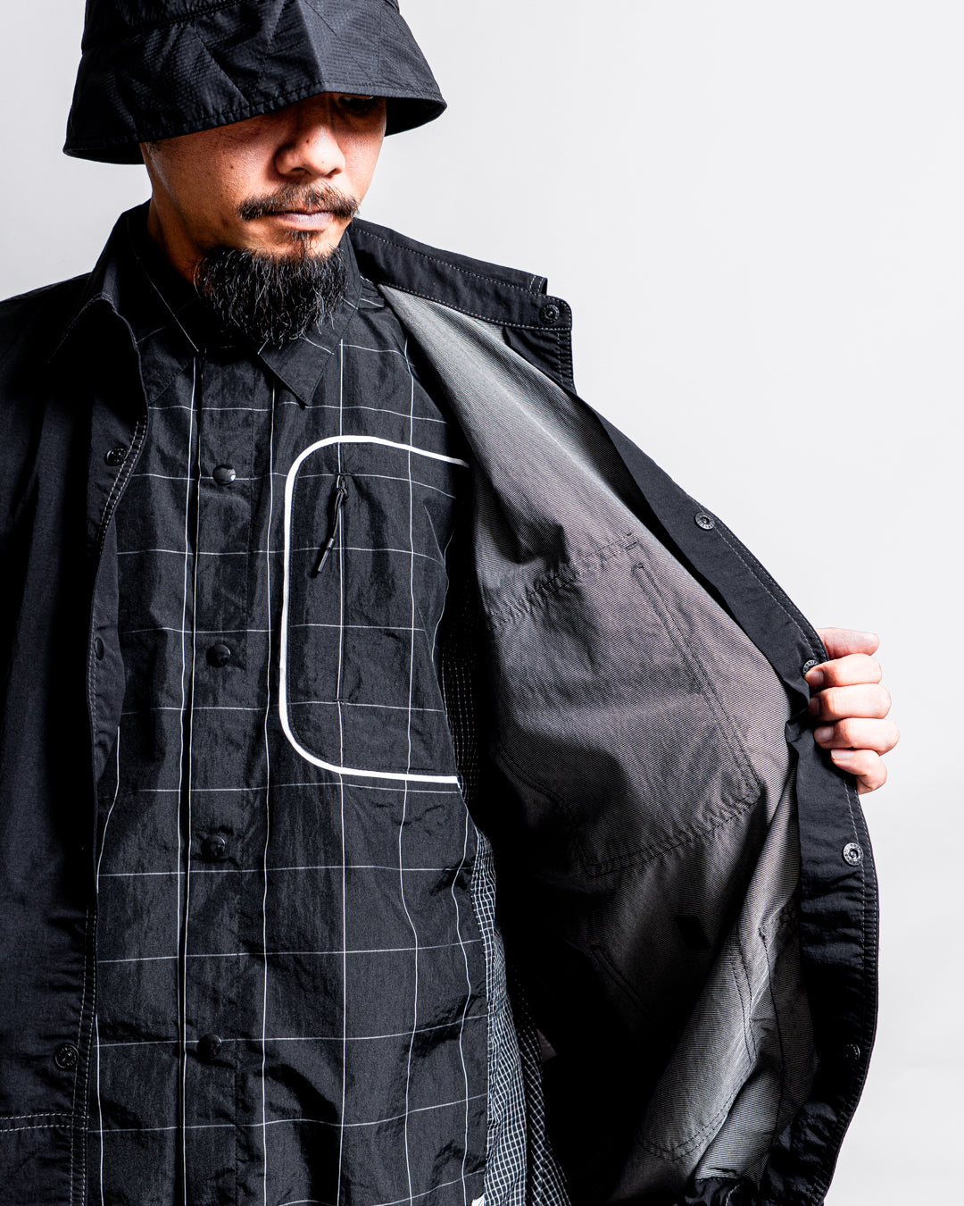and wander crinkled nylon shrits jacket