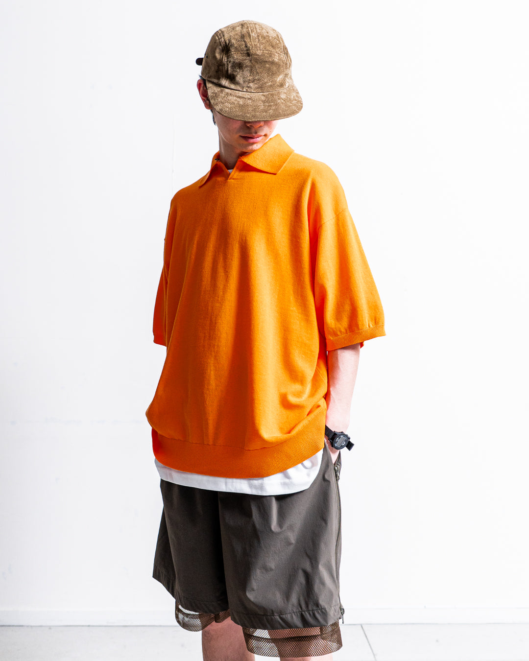 is-ness Knitted Polo Shirt