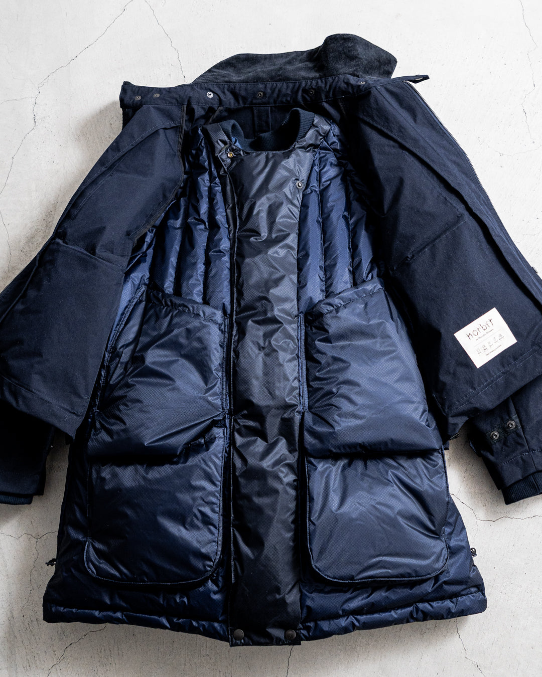 【1.31 sat 22:00 release】norbit × Café Mountain 2-in-1 Down Layered Jacket