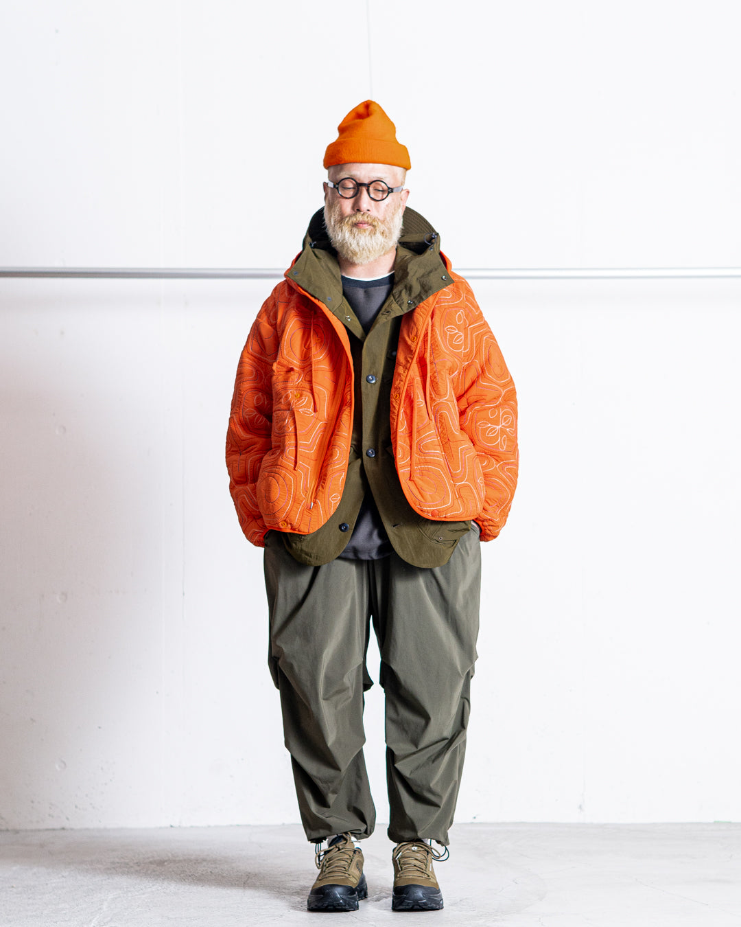 norbit Ainu quilted hood jacket