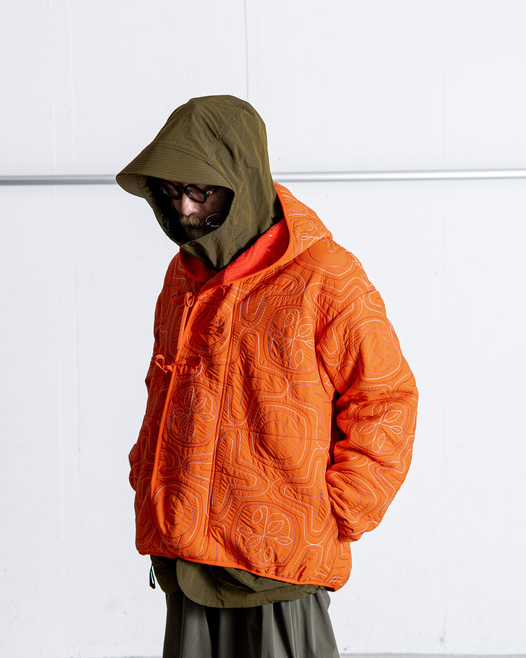 norbit Ainu quilted hood jacket