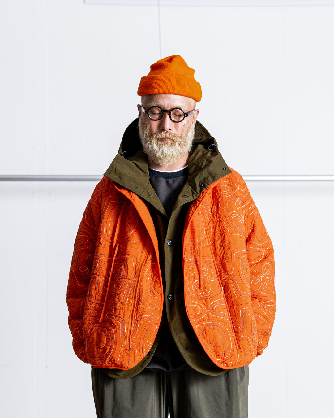 norbit Ainu quilted hood jacket