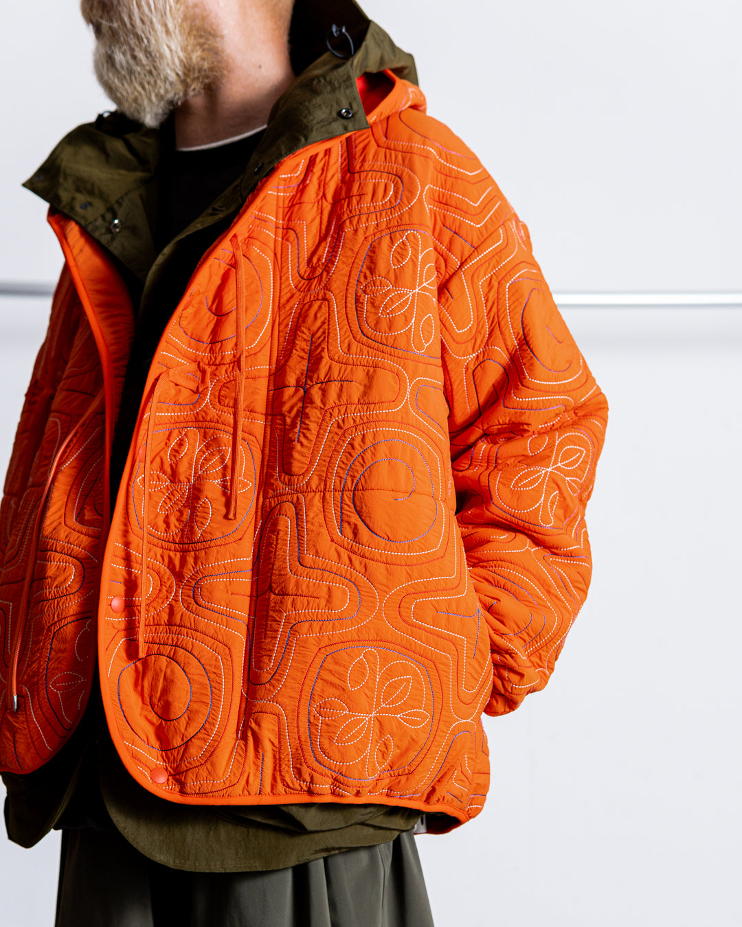 norbit Ainu quilted hood jacket