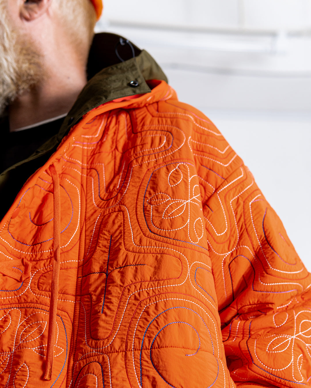 norbit Ainu quilted hood jacket
