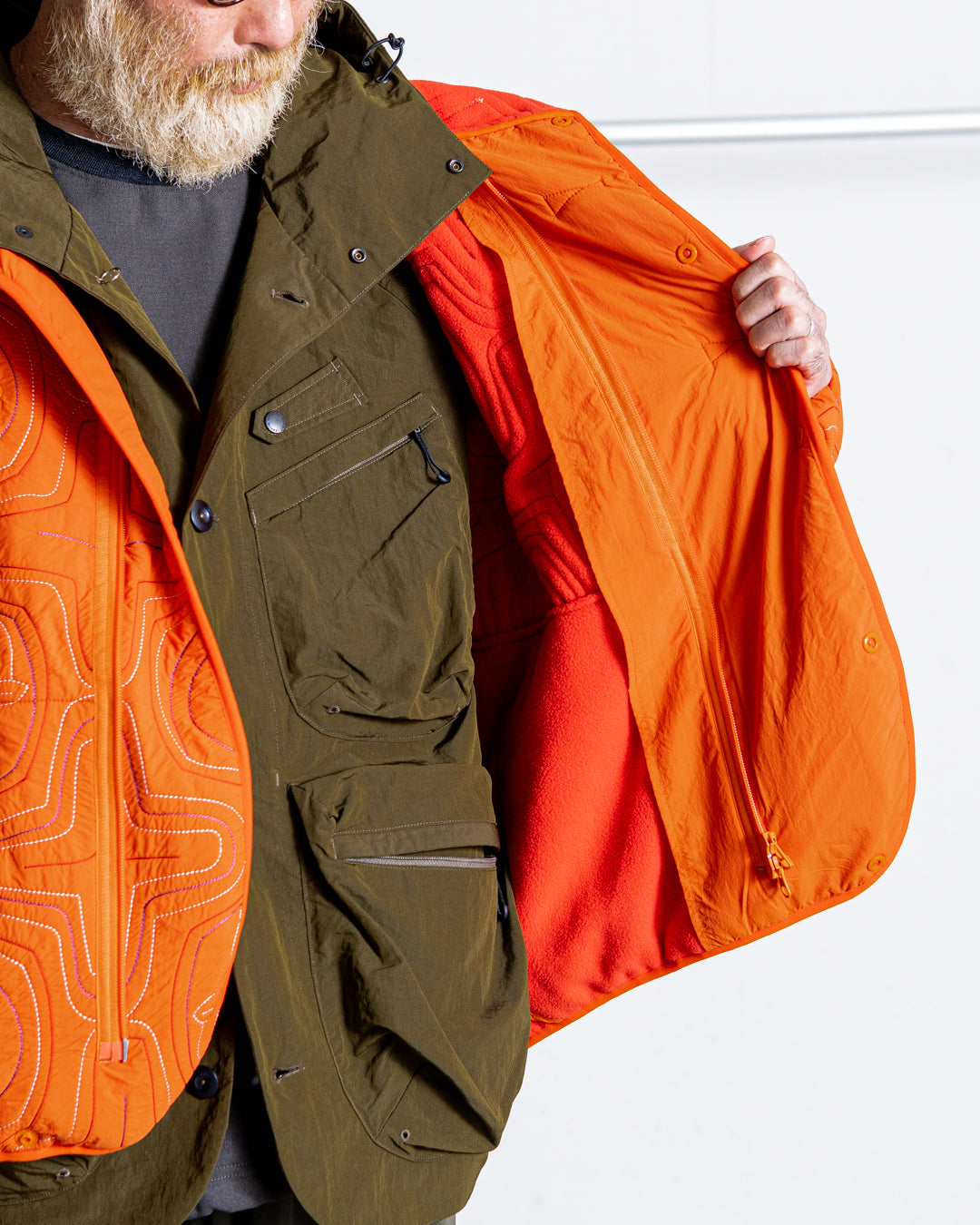 norbit Ainu quilted hood jacket