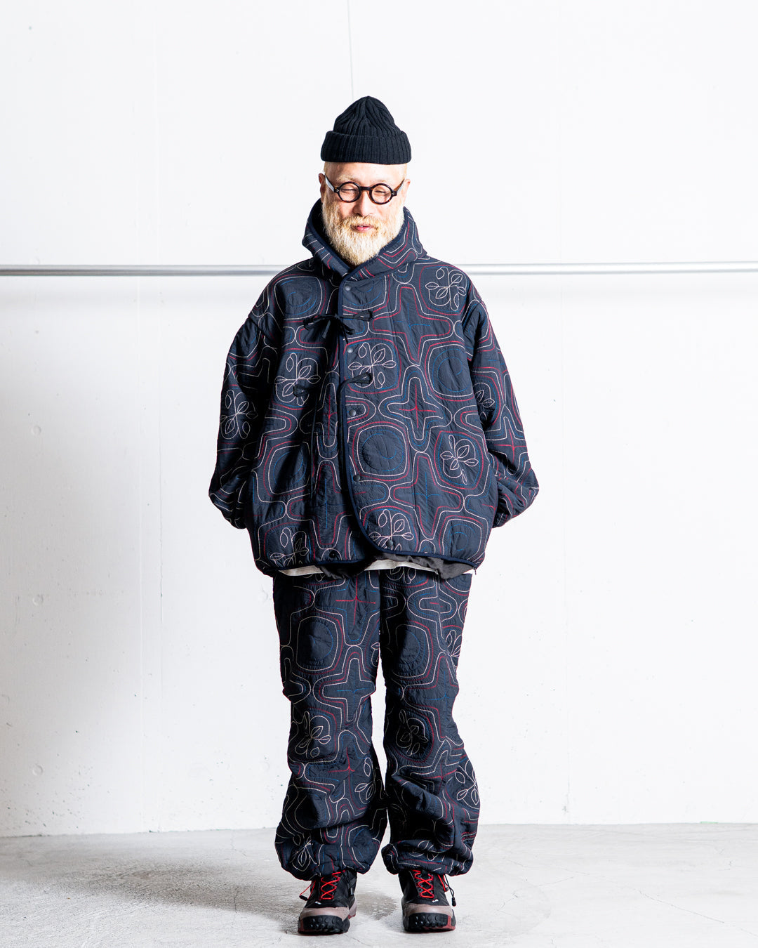norbit Ainu quilted hood jacket