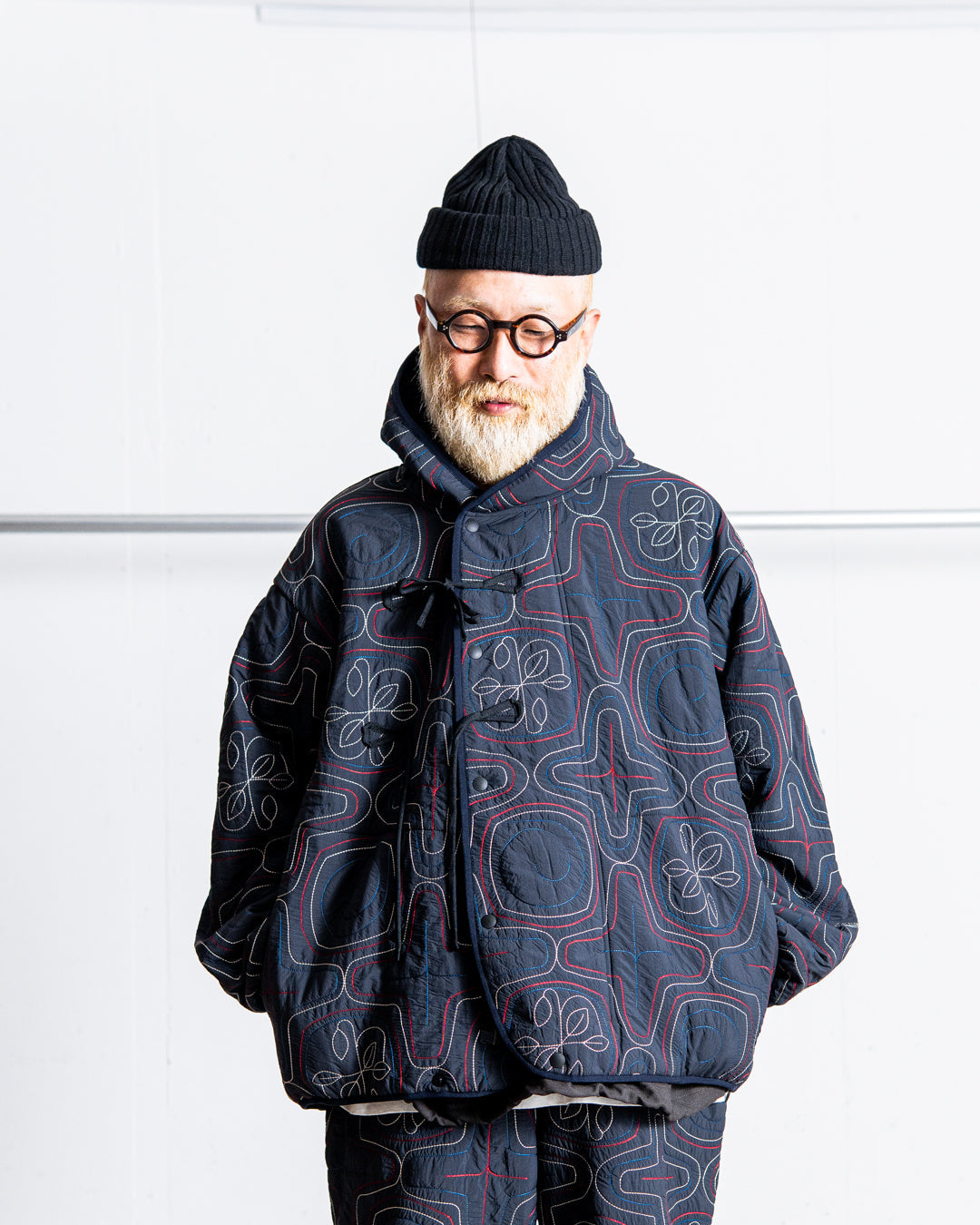 norbit Ainu quilted hood jacket
