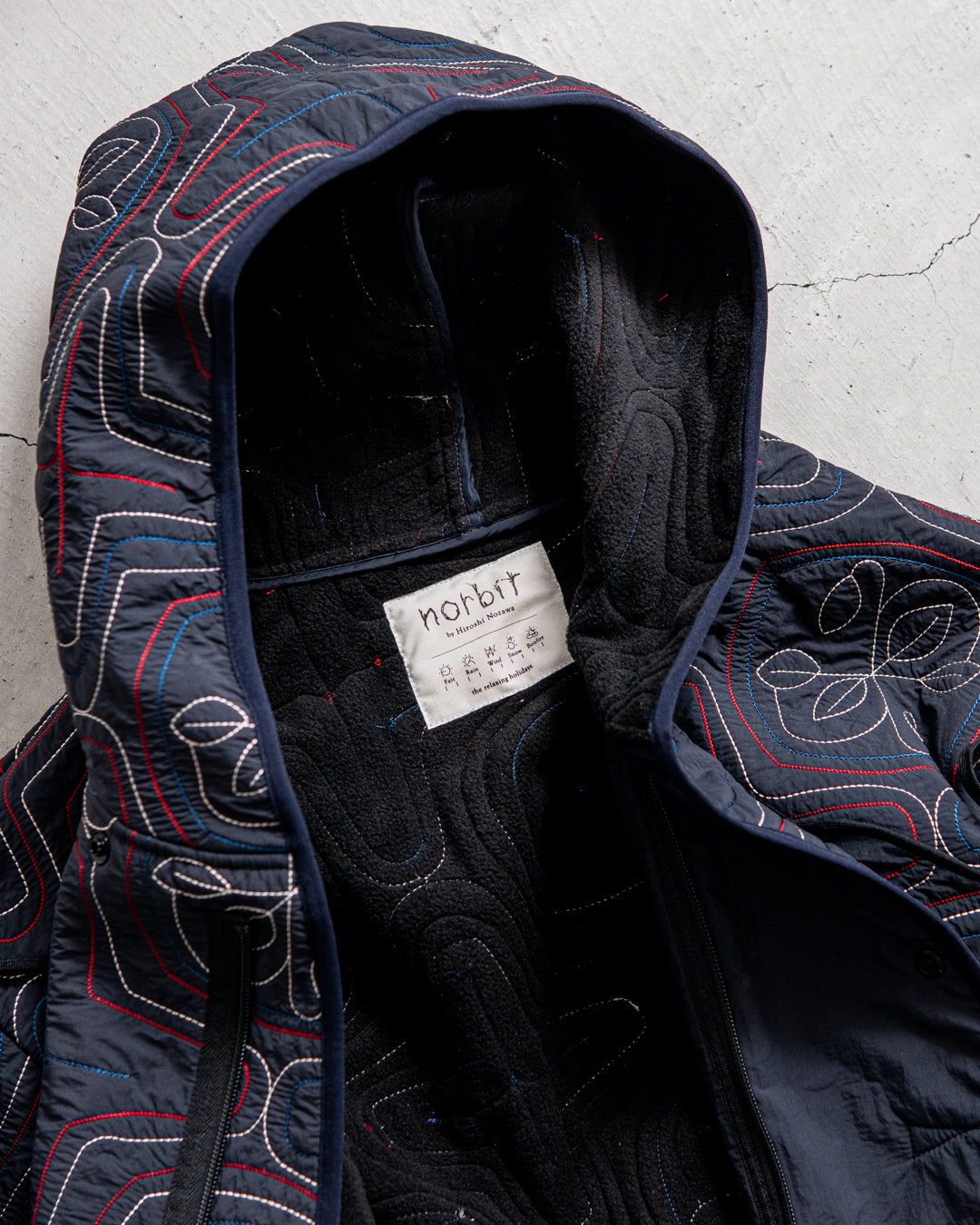 norbit Ainu quilted hood jacket