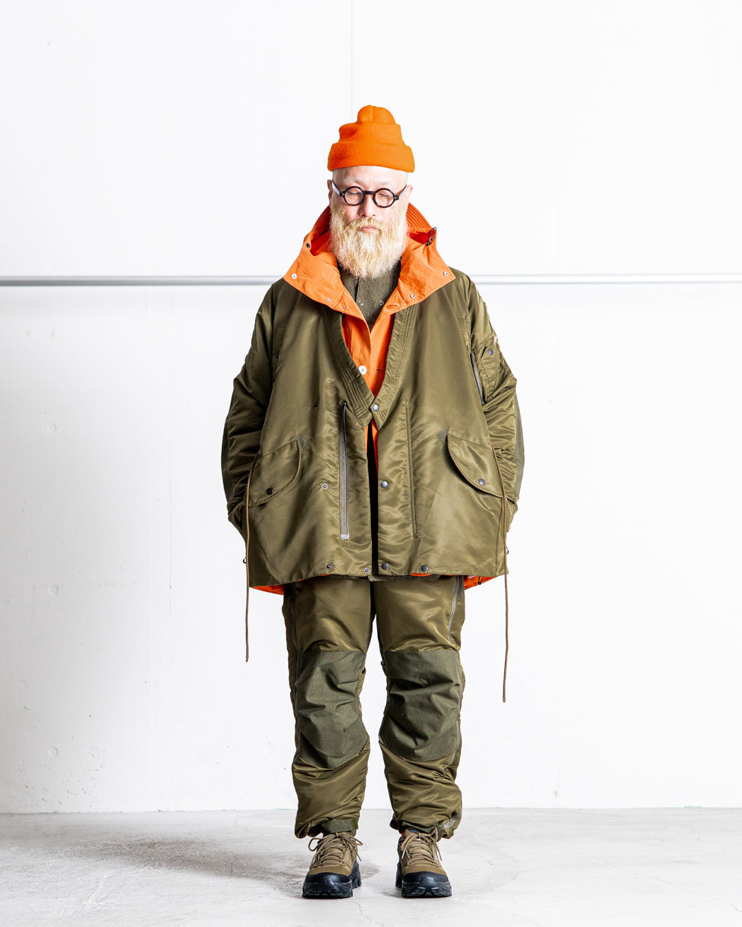 【Collaboration】norbit × Alpha industries Side-opening Padding Samue Pants