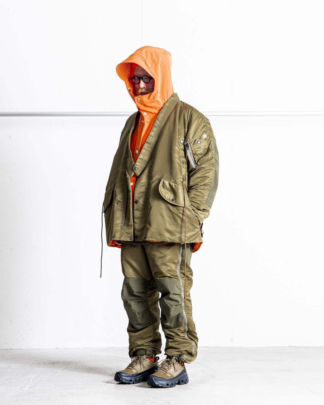 【Collaboration】norbit × Alpha industries Side-opening Padding Samue Pants