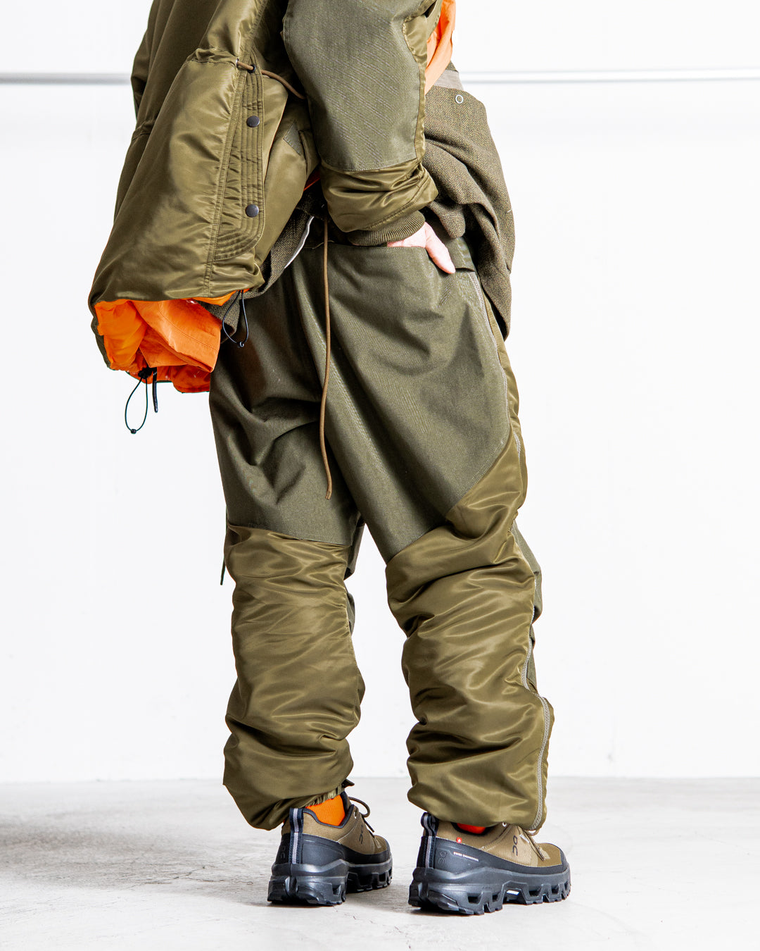 【Collaboration】norbit × Alpha industries Side-opening Padding Samue Pants