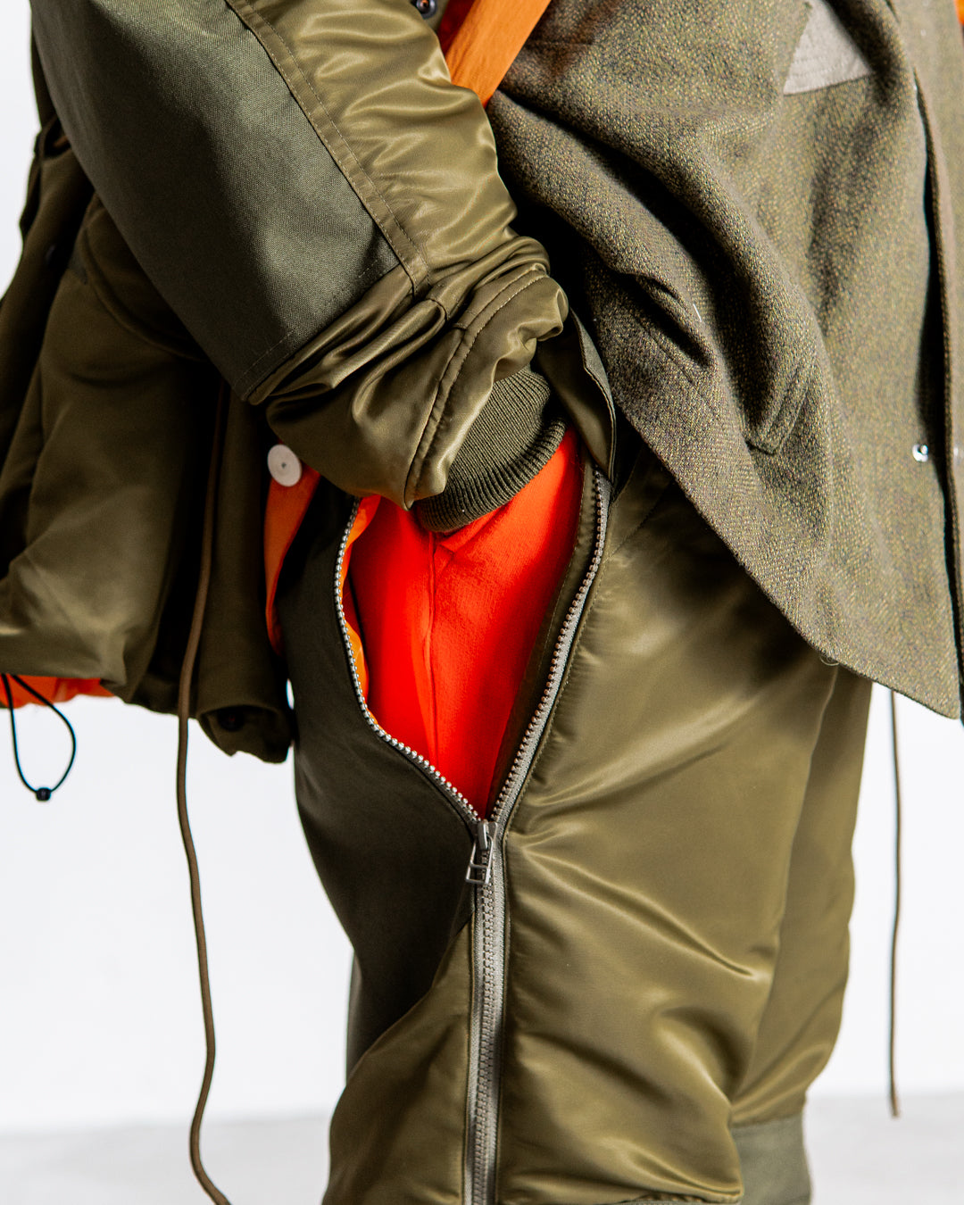 【Collaboration】norbit × Alpha industries Side-opening Padding Samue Pants