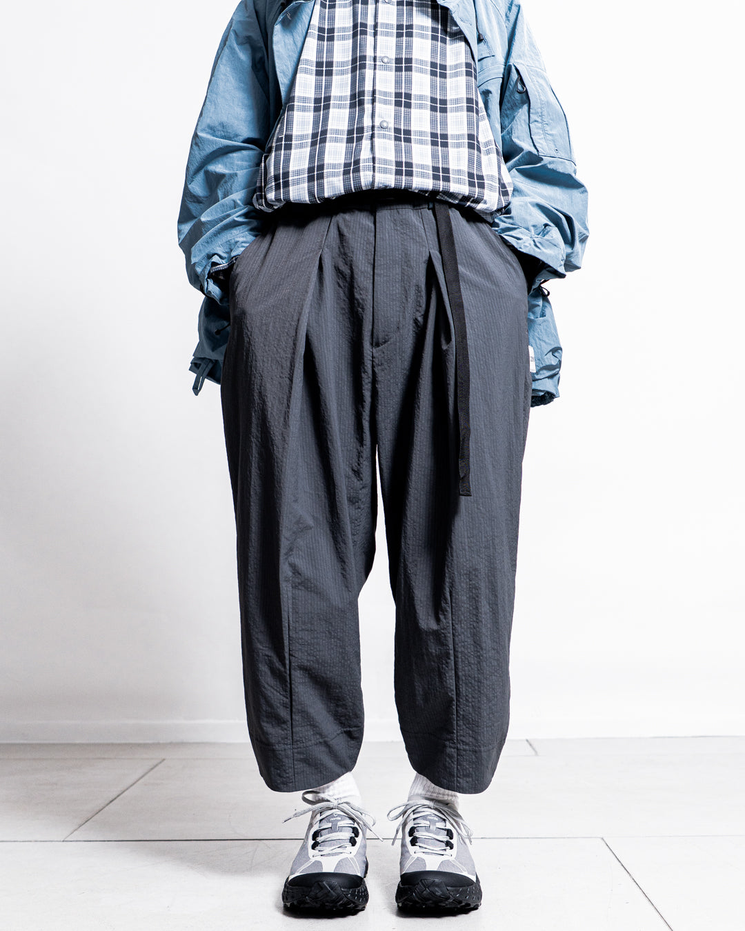 【zentex exclusive】norbit Shadow Stripe Cropped Easy Pants "zentex custom"
