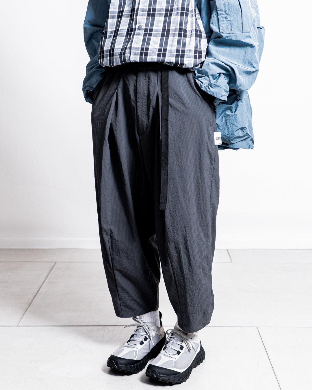 【zentex exclusive】norbit Shadow Stripe Cropped Easy Pants "zentex custom"