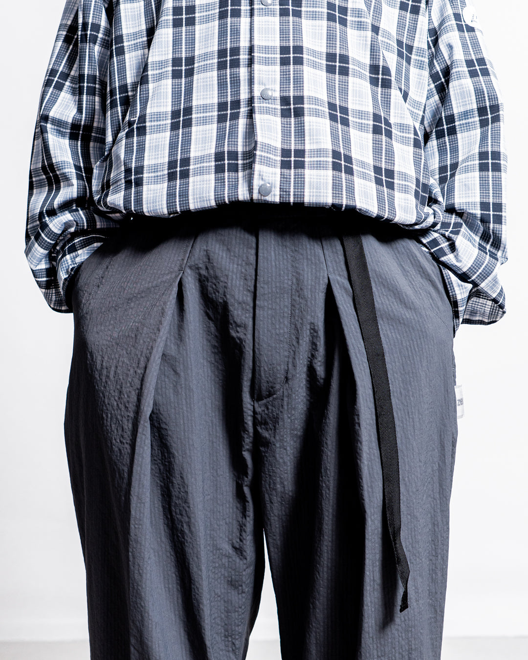 【zentex exclusive】norbit Shadow Stripe Cropped Easy Pants "zentex custom"